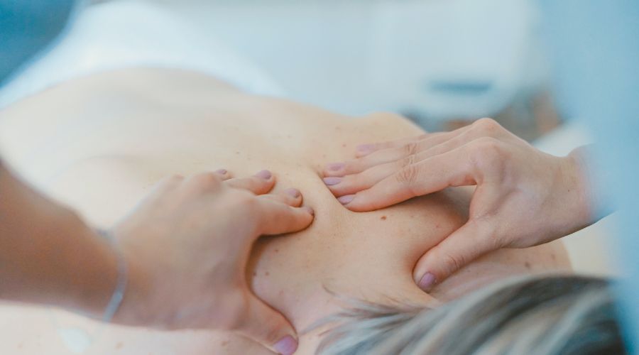 Women being massaged